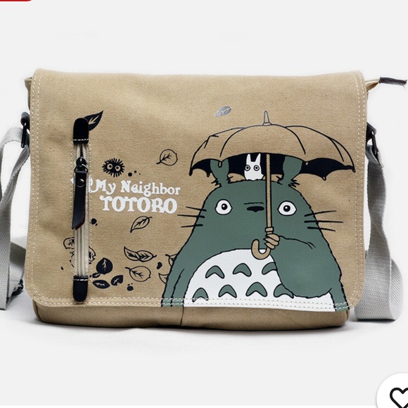 My Neighbor Totoro Canvas Messenger Bag - Tan - Picture 1 of 6